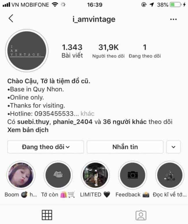 Instagram đồ si Quy Nhơn