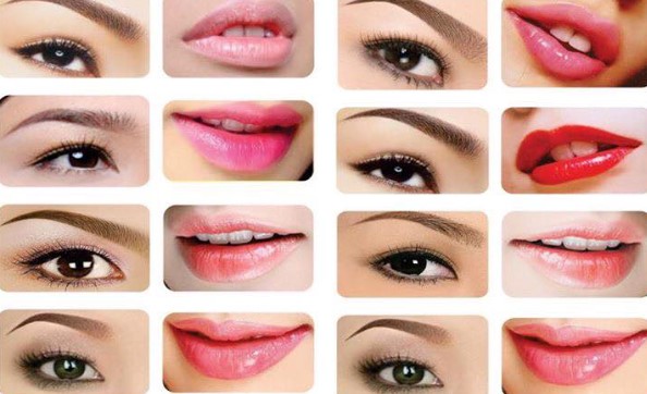 Bảng tạo dáng lông mày, phun môi tại Eva Brows & Spa. Ảnh Eva Brows & Spa 